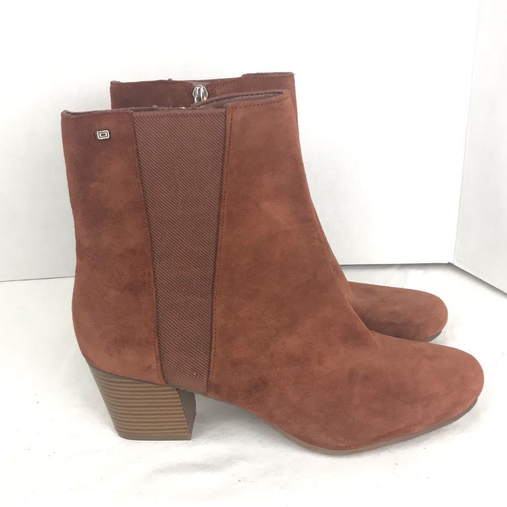 Bandolino Adelun Brown Suede Booties Sz 8.5